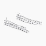 Boucles D'oreilles Pendantes Louann Argent Blanc Oxyde De Zirconium - Pendantes Femme | Marc Orian