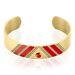 Bracelet Manchette Imagine Tamera Acier Jaune Jaspe - Bracelets Pierre Femme | Marc Orian