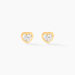 Boucles D'oreilles Puces Daria Cœur 0 Or Jaune Strass - Puces Famille | Marc Orian