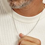 Cha&icirc;ne Claudine Maille For&ccedil;at Argent Blanc - Colliers fantaisie Famille | Marc Orian