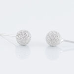 Boucles D'oreilles Puces Ayana Argent Blanc - Puces Femme | Marc Orian