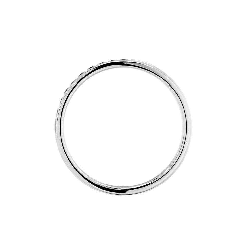 Alliance Serti Pave Or Blanc Diamant - Alliances duo Femme | Marc Orian