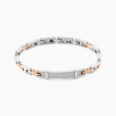 Bracelet Identit&eacute; Jourdan Haribert Acier Argent&eacute; - Gourmettes Homme | Marc Orian