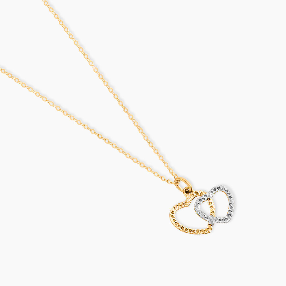 Pendentif Hedda Coeurs Ciseles Or Bicolore - Pendentifs Femme | Marc Orian