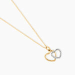 Pendentif Hedda Coeurs Ciseles Or Bicolore - Pendentifs Femme | Marc Orian