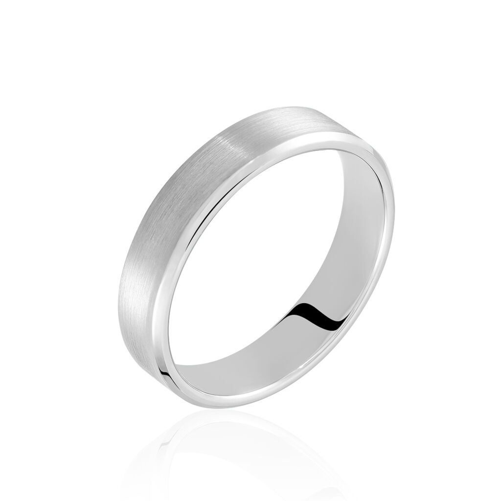 Alliance Rominus Ruban Plat Palladium Blanc - Alliances duo Homme | Marc Orian