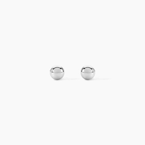 Boucles D'oreilles Puces Virgie Argent Blanc - Puces Femme | Marc Orian