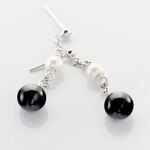 Boucles D'oreilles Pendantes Lucia Cera Argent Blanc Perle De Culture - Pendantes Femme | Marc Orian
