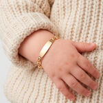 Bracelet Identit&eacute; Evin Maille Grain De Cafe Or Jaune - Gourmettes Enfant | Marc Orian