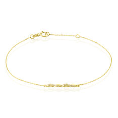 Bracelet Carolyne Or Jaune Oxyde De Zirconium - Bracelets chaînes Femme | Marc Orian