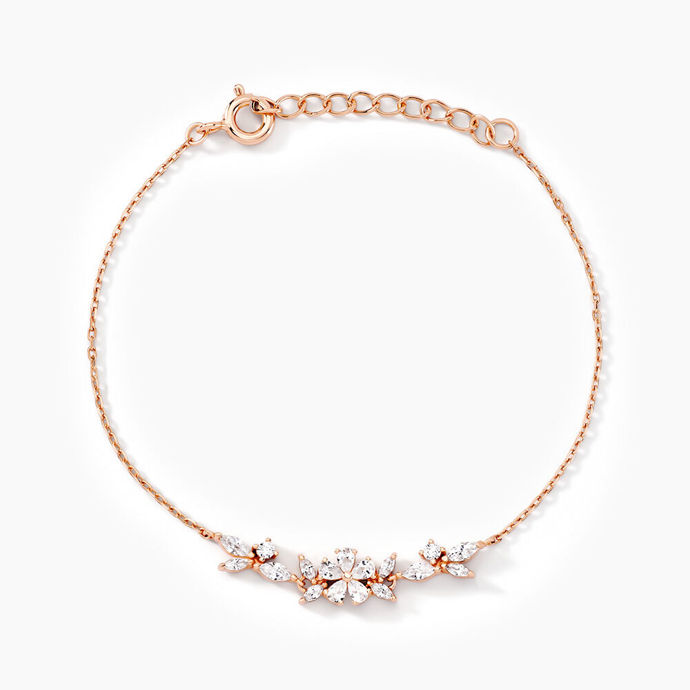 Bracelet Wanda Argent Rose Oxyde De Zirconium - Bracelets chaînes Femme | Marc Orian