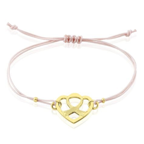 Bracelet Solidaire Lutte Contre Le Cancer Laiton Dor&eacute; - Bracelets cordons Femme | Marc Orian