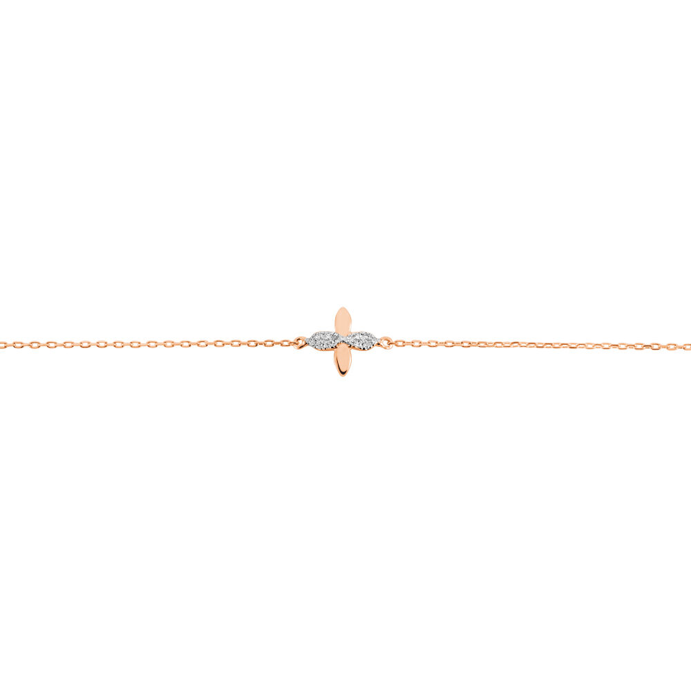 Bracelet Or Rose Ginila Diamants - Bracelets chaînes Femme | Marc Orian