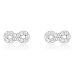 Boucles D'oreilles Puces Suliac Argent Blanc Oxyde De Zirconium - Puces Femme | Marc Orian