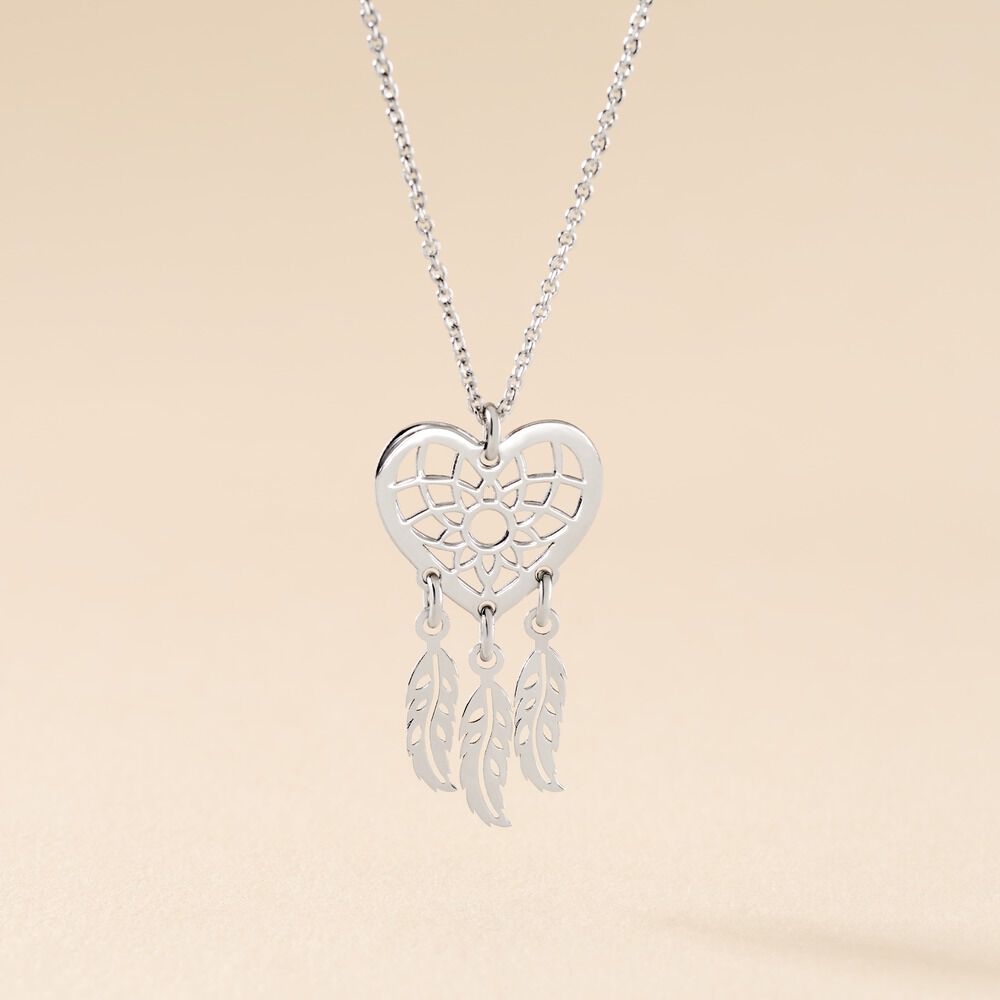 Collier Argent Blanc Sebastina - Sélection Bohème Femme | Marc Orian