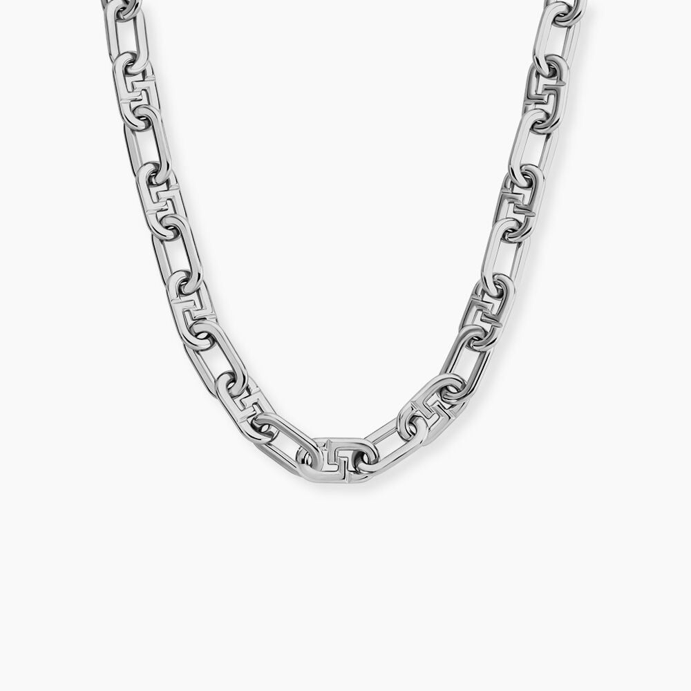 Collier M&eacute;tal Acier Argent&eacute; - Colliers fantaisie Homme | Marc Orian