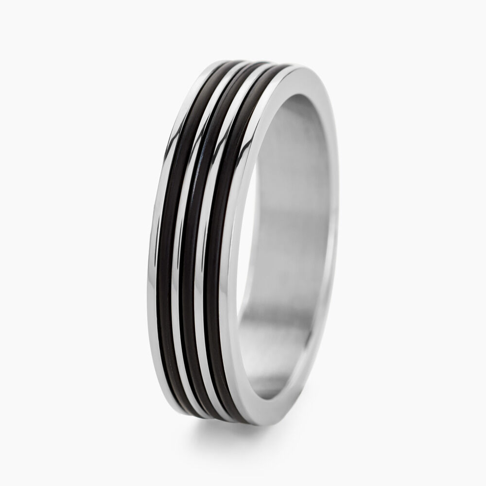 Bague Wallace Acier Blanc - Bijoux fantaisie Homme | Marc Orian
