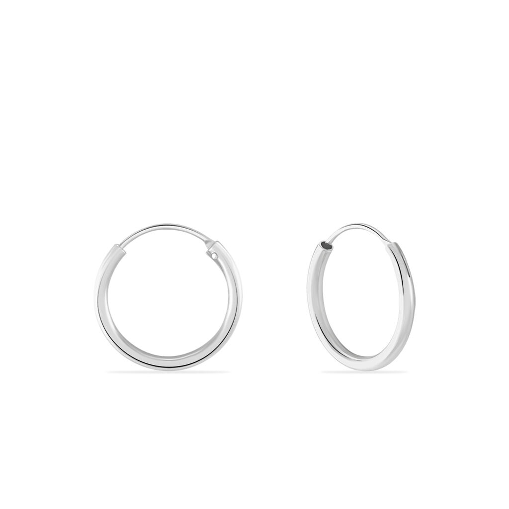 Créoles Argent Blanc Olympia - Créoles Femme | Marc Orian