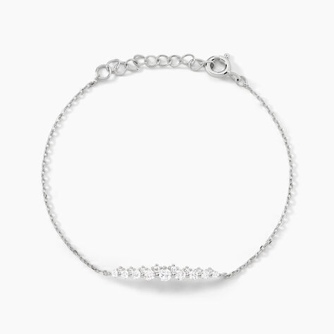 Bracelet Aliah Argent Blanc Oxyde De Zirconium - Bracelets fantaisie Femme | Marc Orian