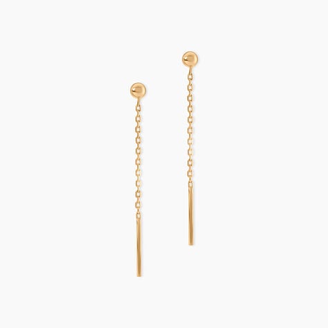 Boucles D'Oreilles Pendantes Falone Plaqu&eacute; Or Jaune - Pendantes Femme | Marc Orian