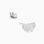 Boucles D'oreilles Puces Collinette Argent Blanc - Puces Femme | Marc Orian