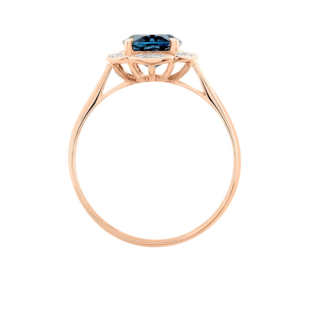 Bague Adryene Or Rose Topaze Et Oxyde De Zirconium - Bagues pierres fines Femme | Marc Orian
