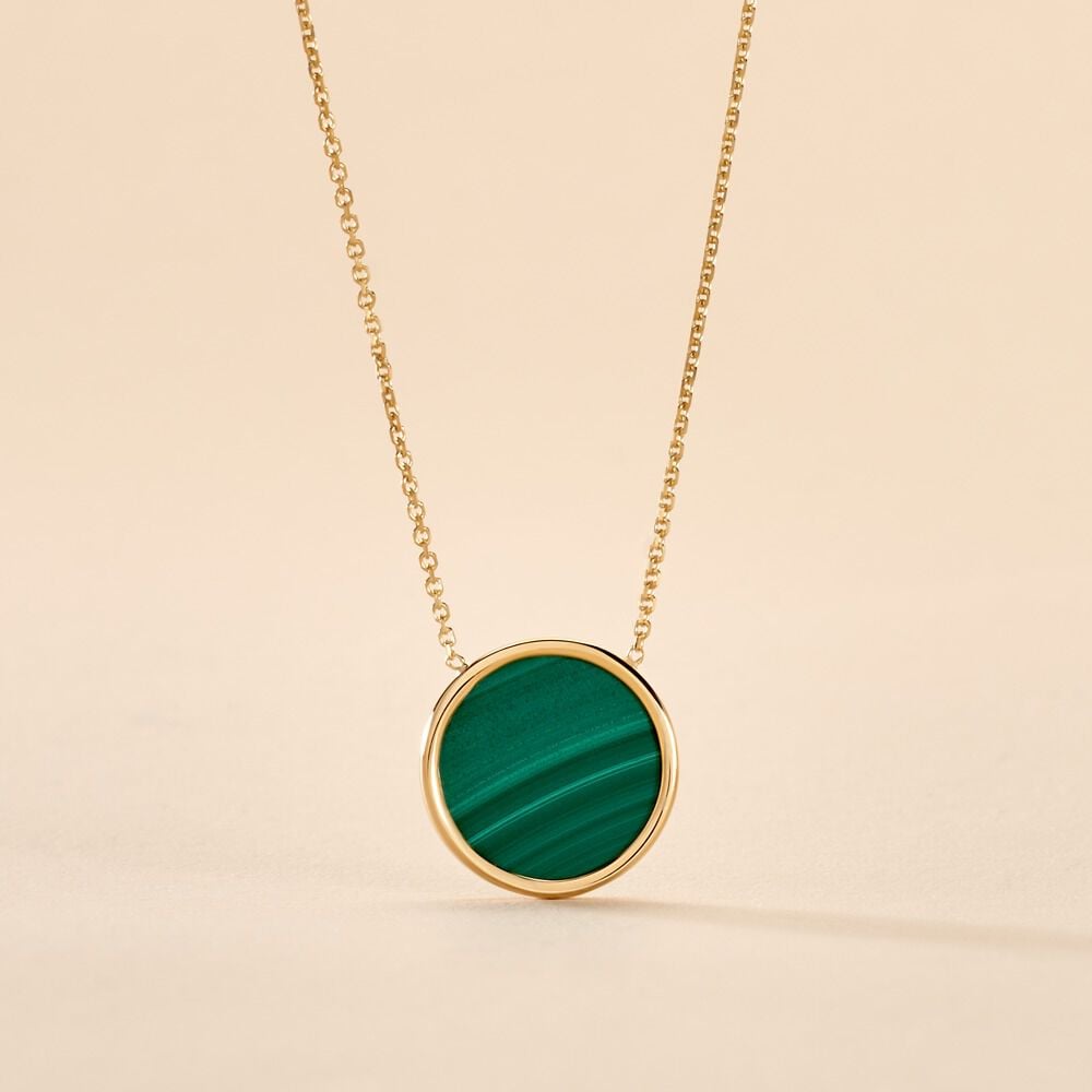 Collier Florica Or Jaune Malachite - Colliers avec pierres Femme | Marc Orian