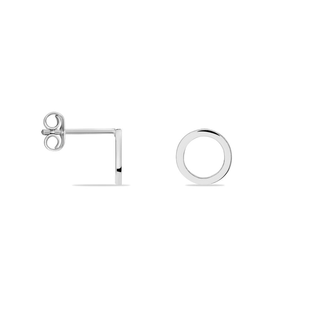 Boucles D'oreilles Puces Daniela Argent Blanc - Puces Femme | Marc Orian
