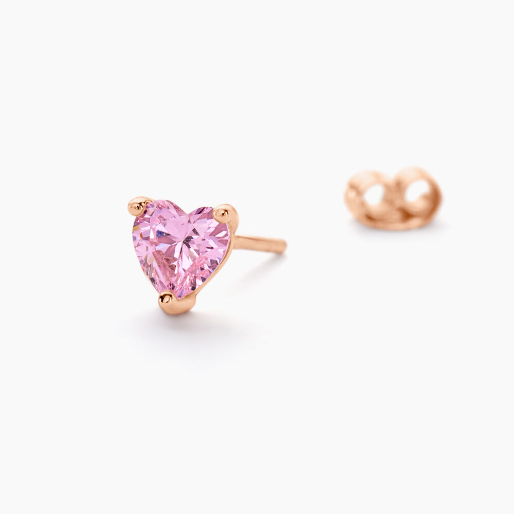 Boucles D'oreilles Puces Kelvyn Argent Rose Oxyde De Zirconium - Puces Femme | Marc Orian