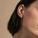 Boucles D'oreilles Puces Adrienne Or Blanc Oxyde De Zirconium - Puces Femme | Marc Orian
