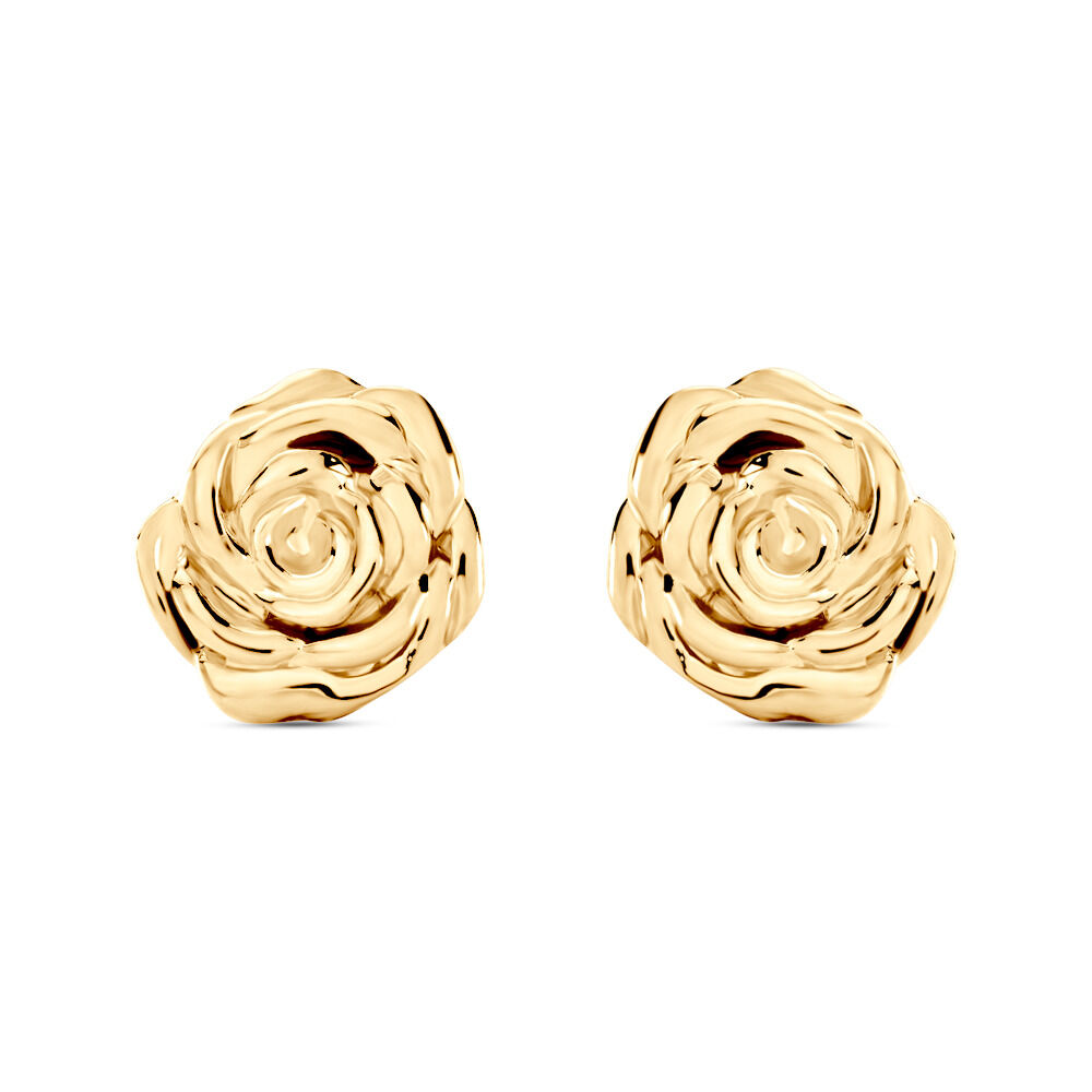 Boucles D'oreilles Puces Fioralba Plaqu&eacute; Or Jaune - Puces Femme | Marc Orian