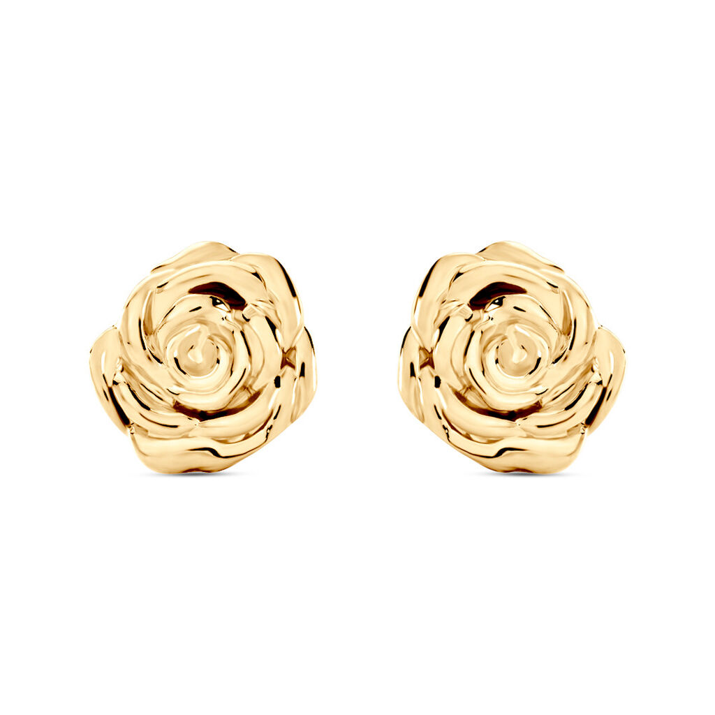 Boucles D'oreilles Puces Fioralba Plaqu&eacute; Or Jaune - Puces Femme | Marc Orian