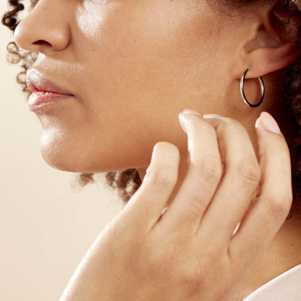 Créoles Argent Blanc Olympia - Créoles Femme | Marc Orian