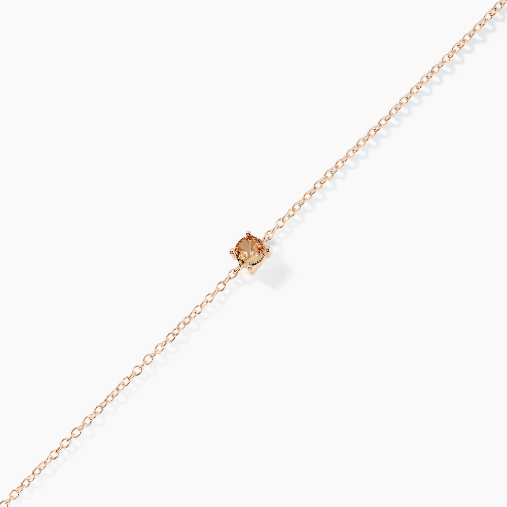 Bracelet Lylwen Argent Rose Oxyde De Zirconium - Bracelets chaînes Femme | Marc Orian