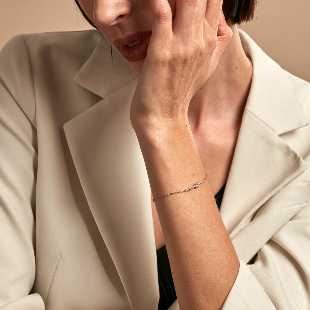 Bracelet Fergie Plaqué Or Jaune Oxyde De Zirconium - Bracelets chaînes Femme | Marc Orian