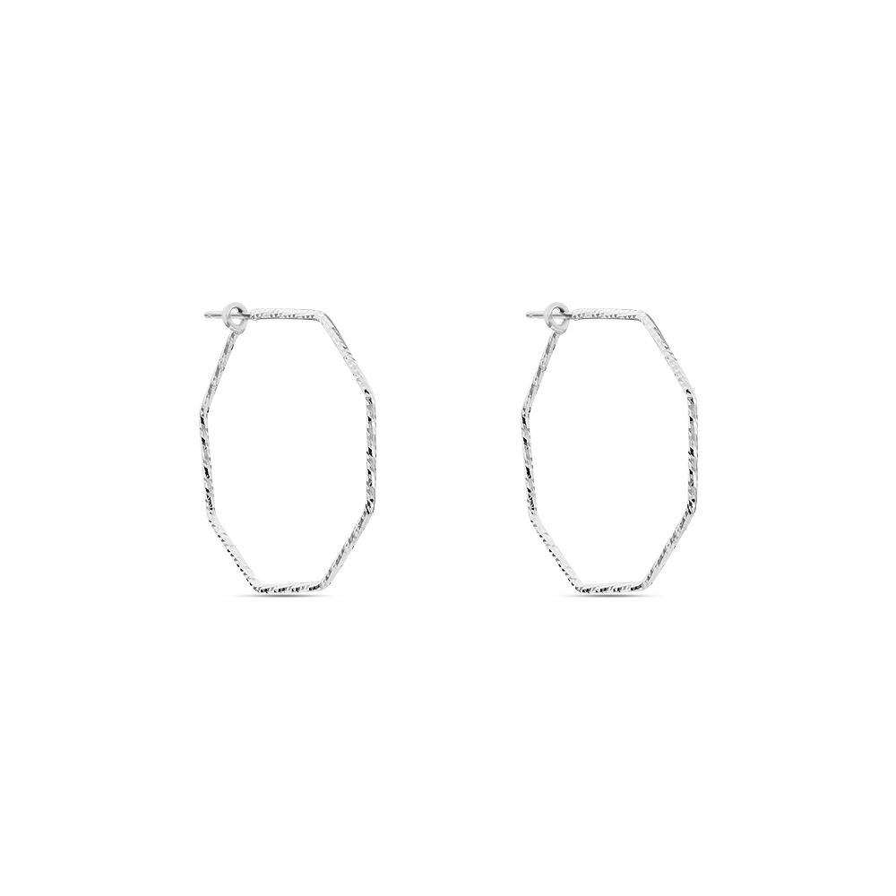 Créoles Ursula Argent Blanc - Créoles Femme | Marc Orian