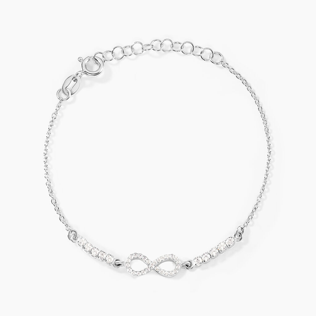 Bracelet Syliana Argent Blanc Oxyde De Zirconium - Bracelets fantaisie Femme | Marc Orian