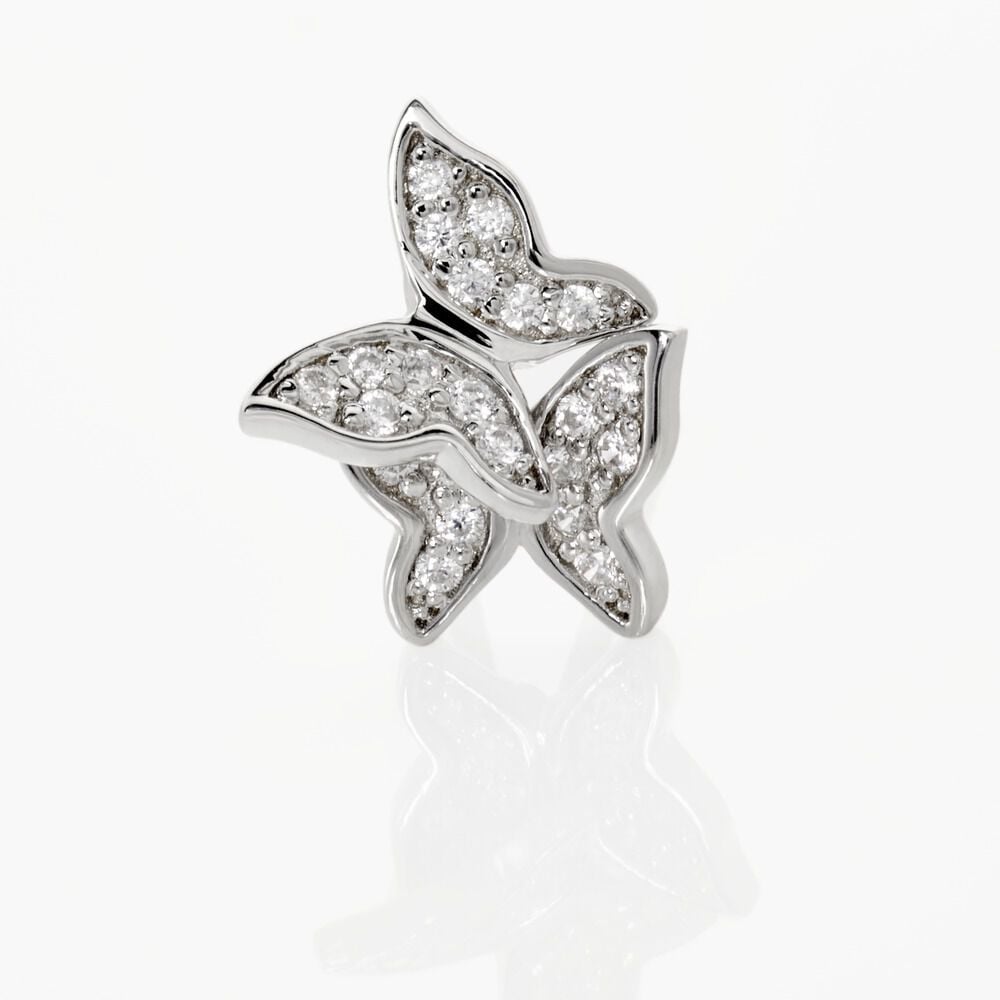 Boucles D'oreilles Puces Cadfan Argent Blanc Oxyde - Puces Femme | Marc Orian