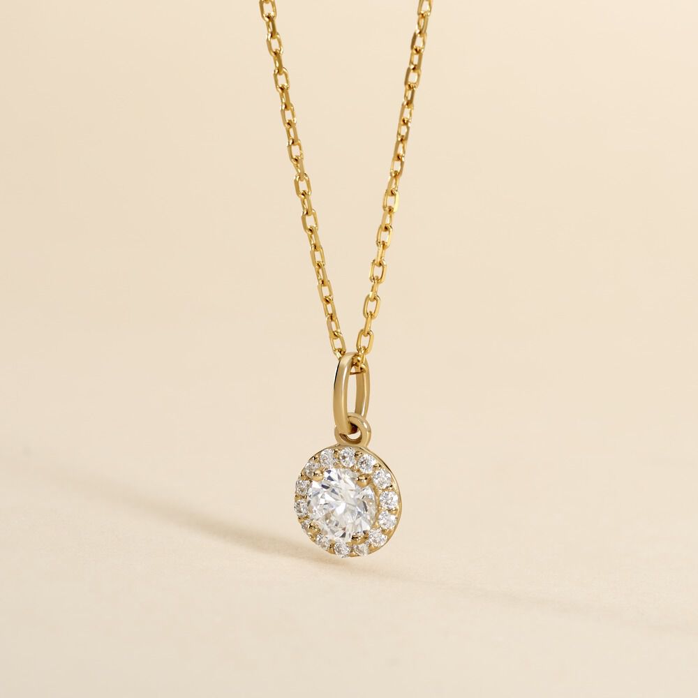 Pendentif Seghira Or Jaune Oxyde De Zirconium - Pendentifs Femme | Marc Orian