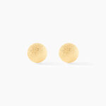 Boucles D'oreilles Puces Fidelia Boule Sablee Or Jaune - Puces Femme | Marc Orian