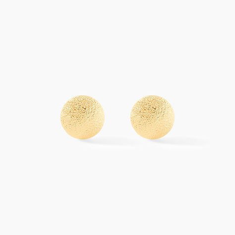 Boucles D'oreilles Puces Fidelia Boule Sablee Or Jaune - Puces Femme | Marc Orian