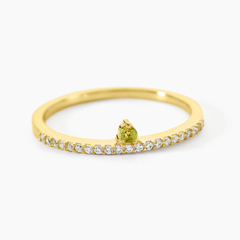 Bague Poem Argent Jaune P&eacute;ridot Oxyde De Zirconium - Bijoux fantaisie Femme | Marc Orian