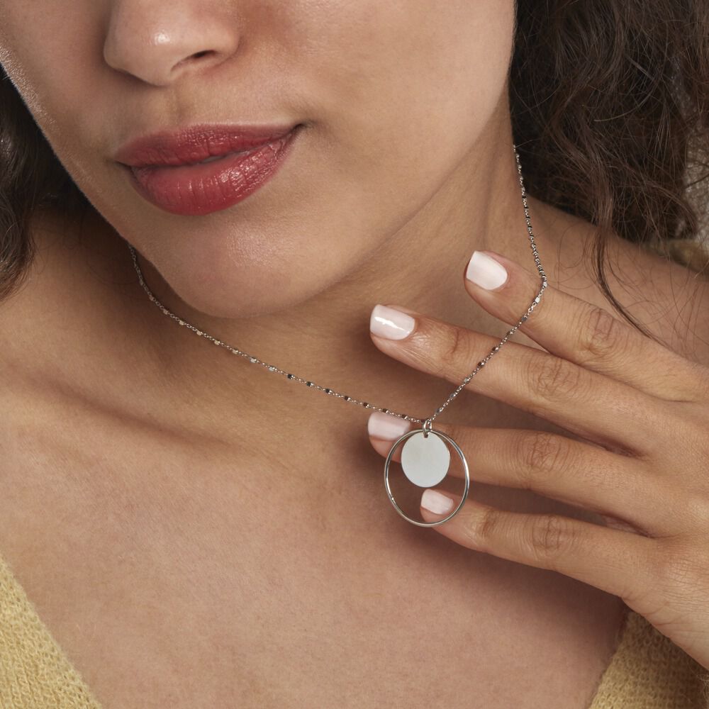 Collier Argent Blanc Ortensia - Colliers Femme | Marc Orian