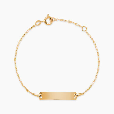 Bracelet Identit&eacute; Esta Maille For&ccedil;at Or Jaune