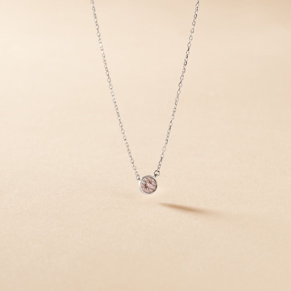 Collier Auxana Argent Blanc Oxyde De Zirconium - Colliers avec pierres Femme | Marc Orian