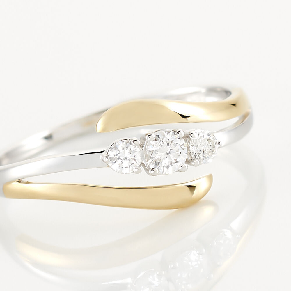 Bague Mayline Or Bicolore Diamant - Parures de mariage Femme | Marc Orian