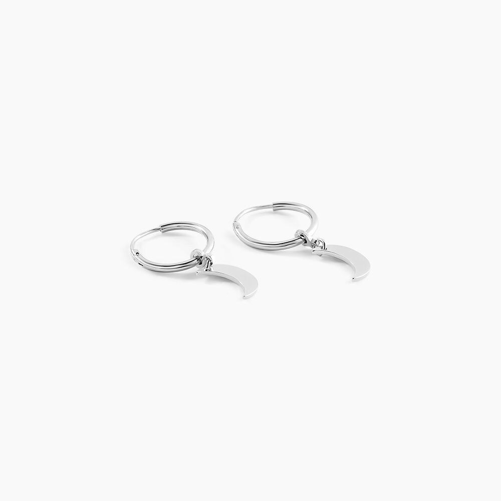 Créoles Elvyn Argent Blanc - Créoles Femme | Marc Orian