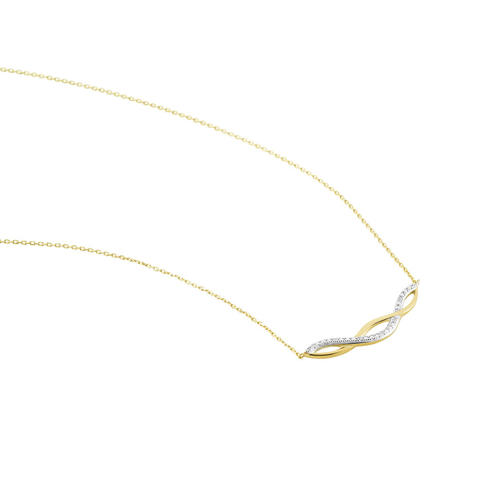 Collier Or Jaune Abisai Diamants - Colliers avec pierres Femme | Marc Orian