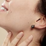 Boucles D'oreilles Puces Baroque Or Jaune Perle De Culture De Tahiti - Puces Femme | Marc Orian