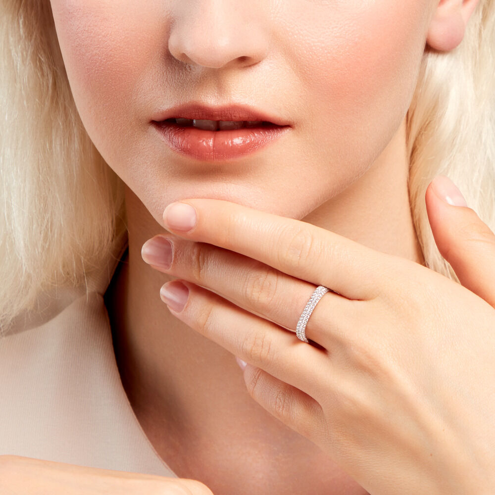 Bague Sattya Argent Blanc Oxyde De Zirconium - Bagues avec pierre Femme | Marc Orian